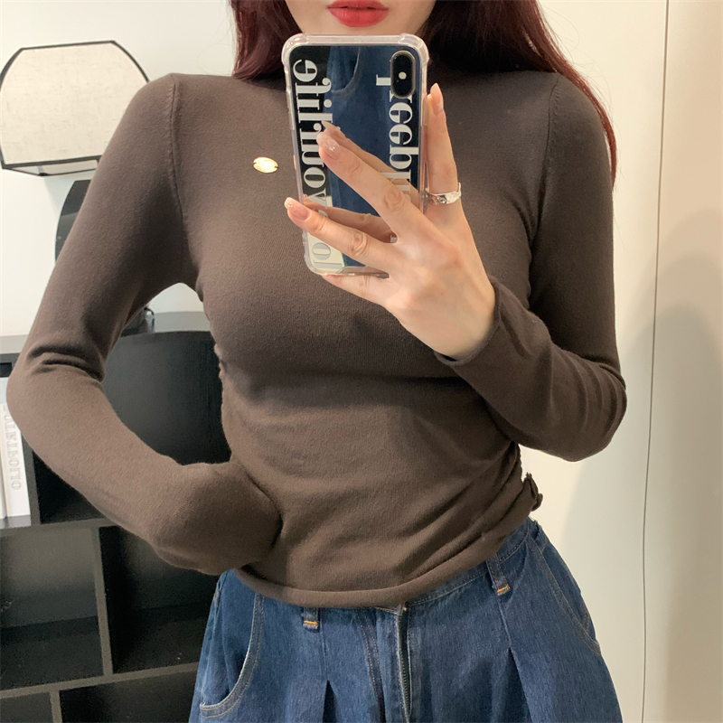 Autumn and winter inside the ride sweater pure tops for women