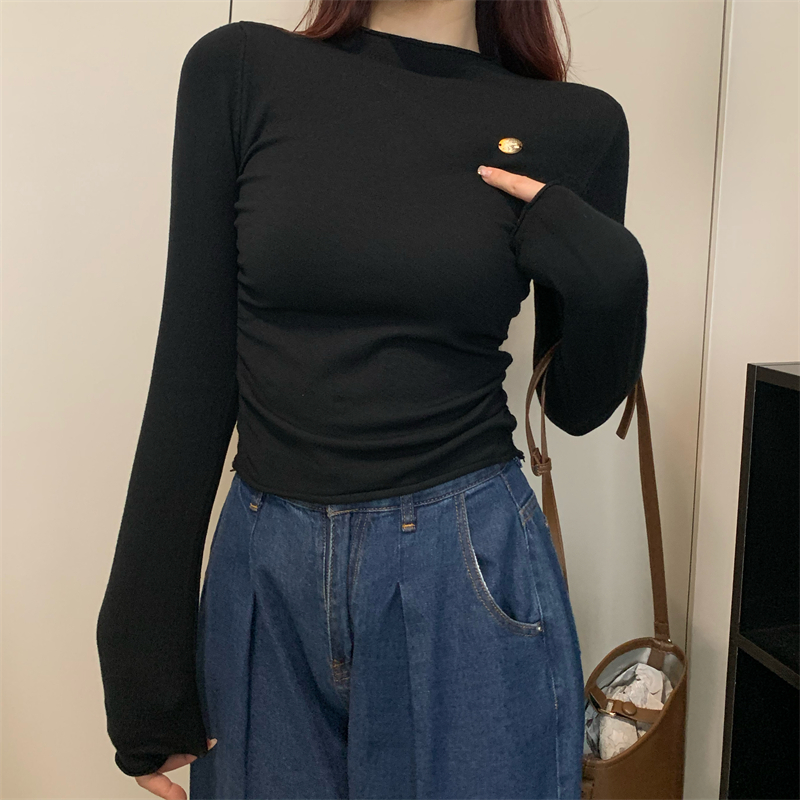 Autumn and winter inside the ride sweater pure tops for women