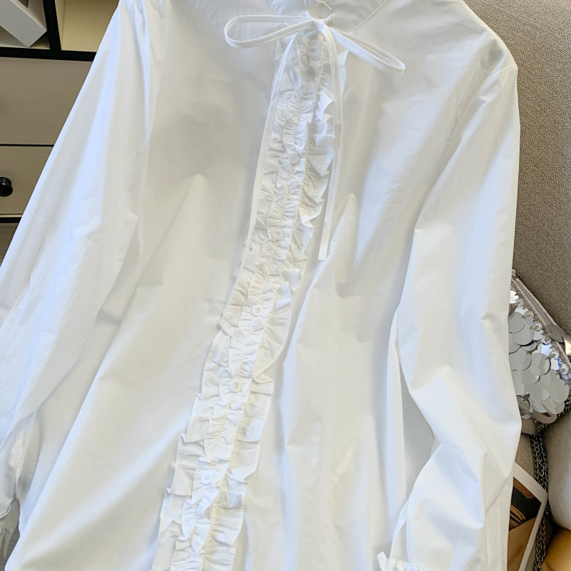 Long sleeve loose tops spring niche shirt for women