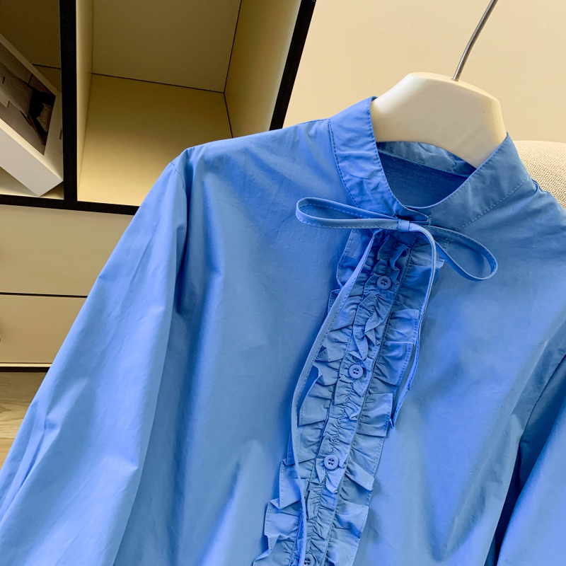 Long sleeve loose tops spring niche shirt for women