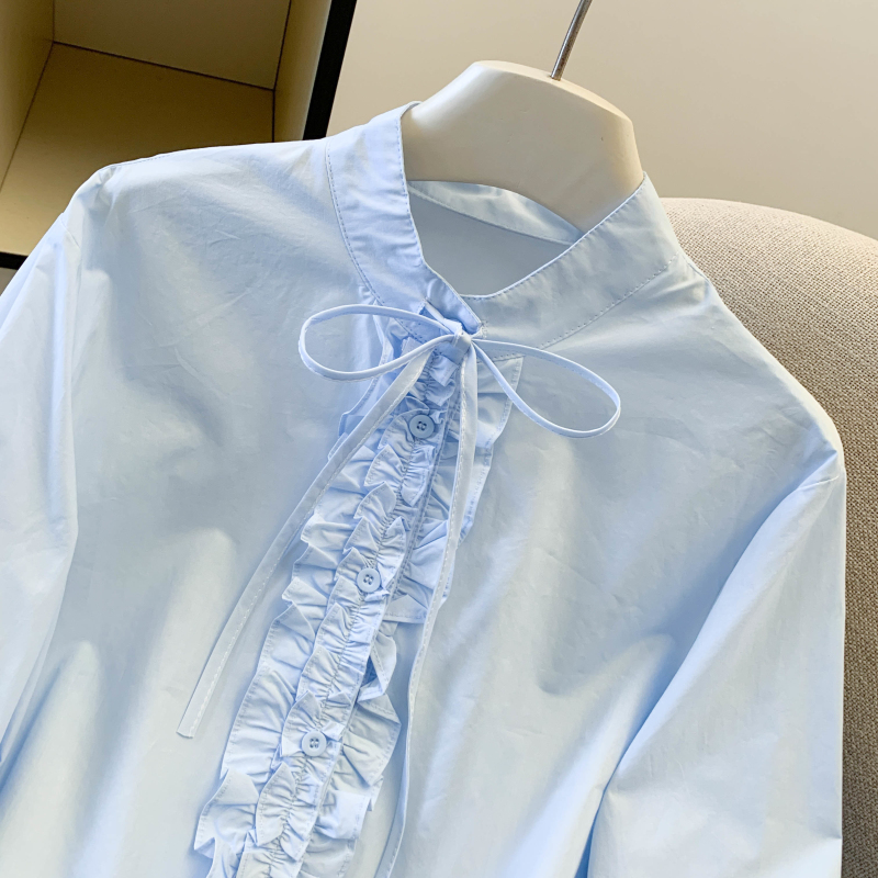 Long sleeve loose tops spring niche shirt for women