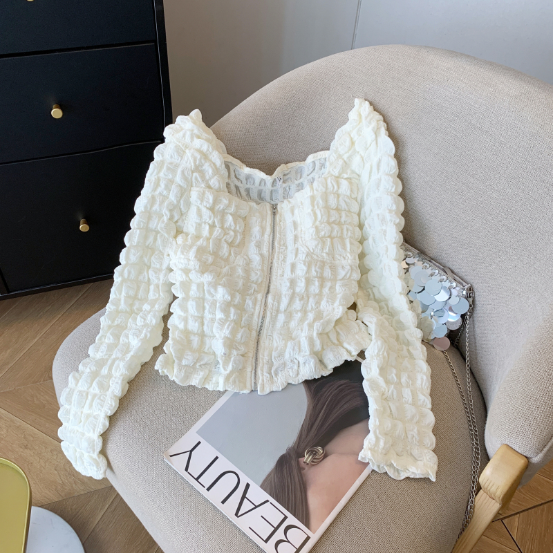 Spring Western style square collar shirt for women