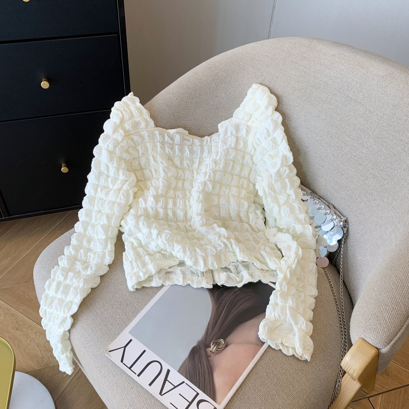 Spring Western style square collar shirt for women