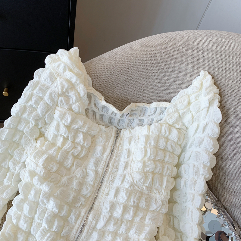 Spring Western style square collar shirt for women