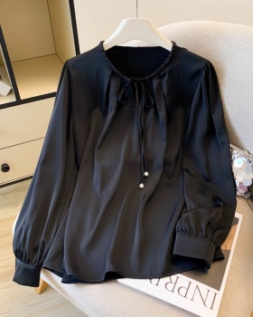 Chiffon sweet satin tops commuting tender shirt for women