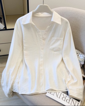 Loose Pseudo-two shirt Korean style Casual tops for women