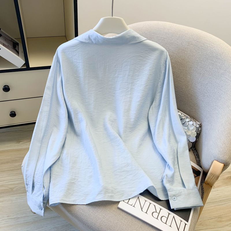 Loose Pseudo-two shirt Korean style Casual tops for women