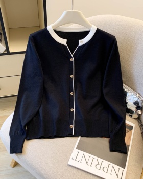 Casual spring long sleeve tops breathable simple sweater