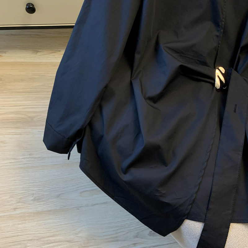 Spring slim tops long sleeve metal decoration shirt for women