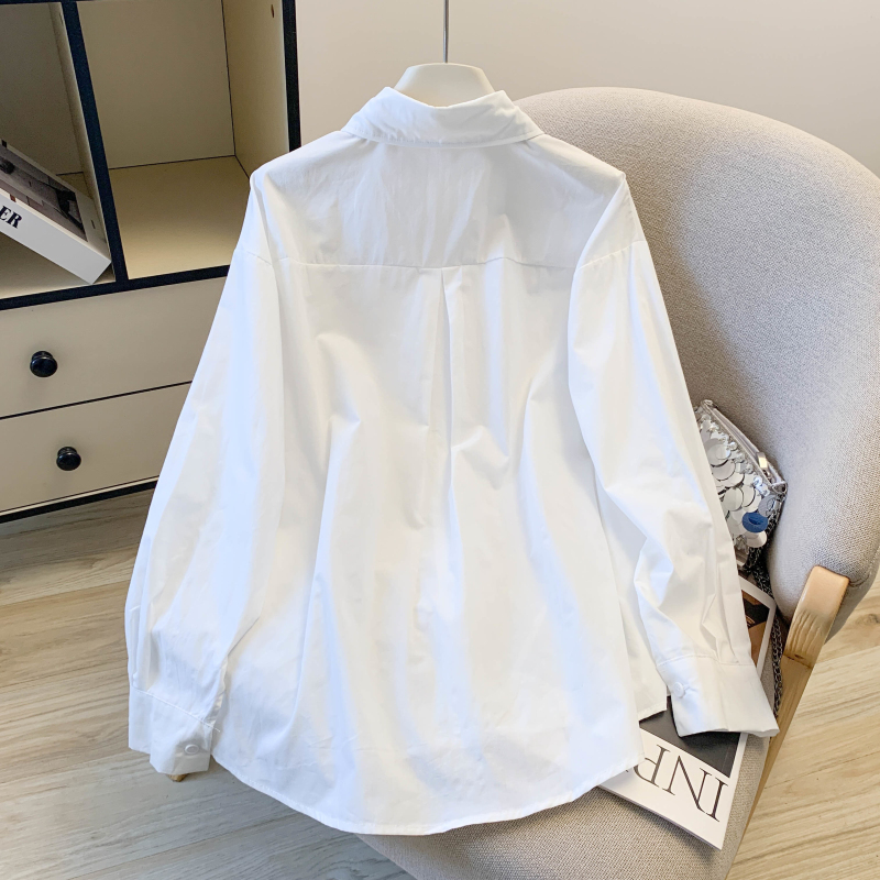 Flowers pure cotton shirt unique tops for women