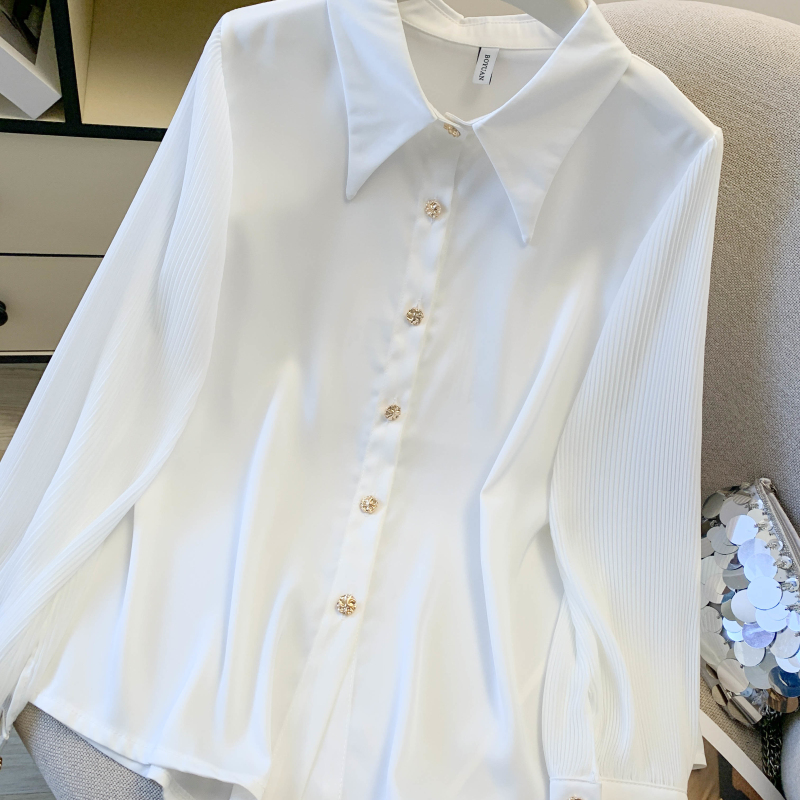 Non-ironing fashion shirt long sleeve tops for women