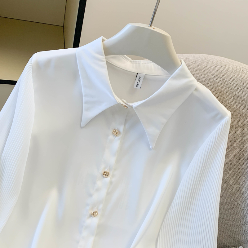 Non-ironing fashion shirt long sleeve tops for women