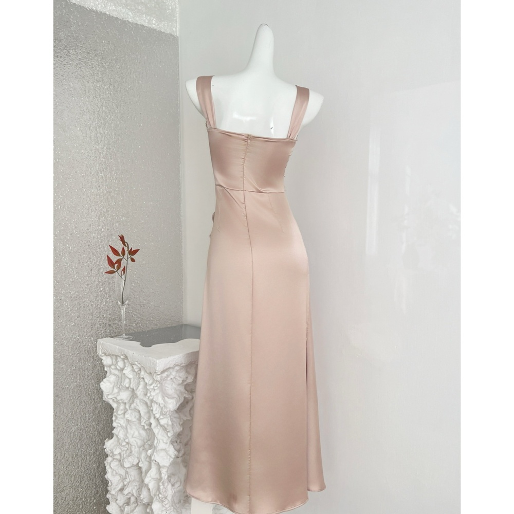 Lace France style dress splice long dress for women