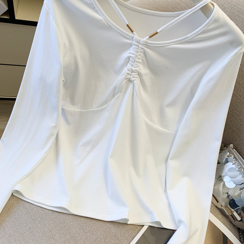 Spicegirl metal tops long sleeve slim accessories for women