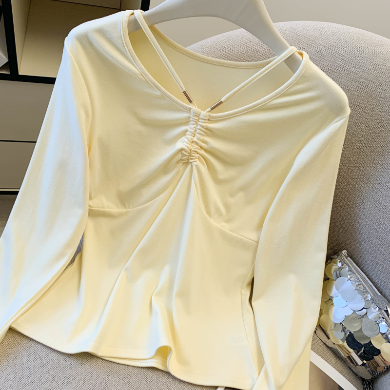 Spicegirl metal tops long sleeve slim accessories for women