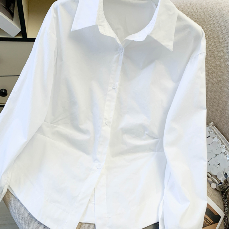 Pure slim shirt all-match spring tops for women