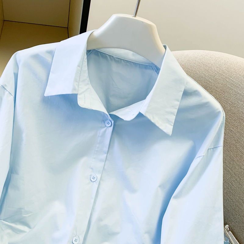 Pure slim shirt all-match spring tops for women