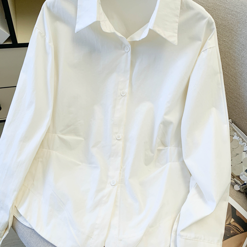 Pure slim shirt all-match spring tops for women
