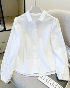 Pure cotton tops long sleeve shirt for women