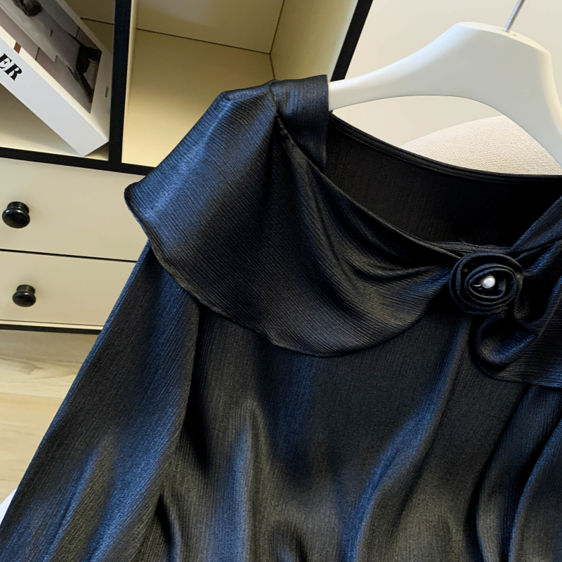 Satin Western style stereoscopic spring shirt