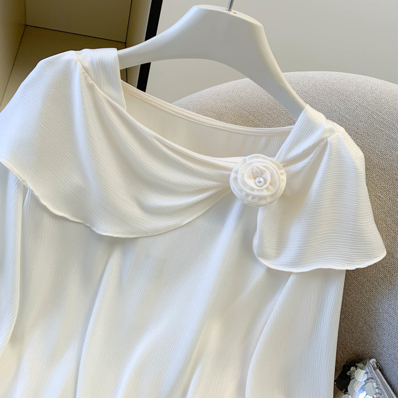 Satin Western style stereoscopic spring shirt