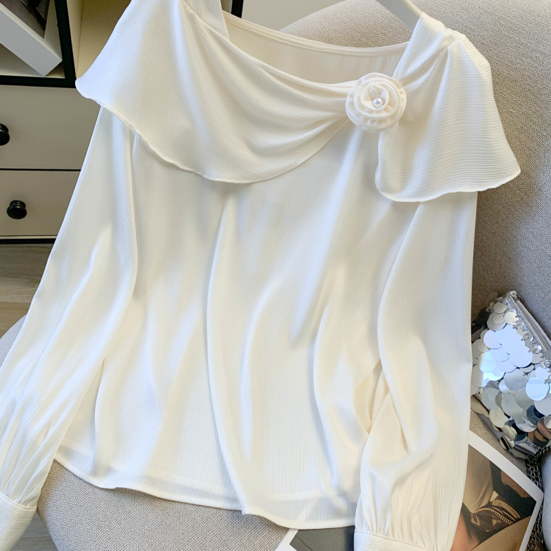 Satin Western style stereoscopic spring shirt