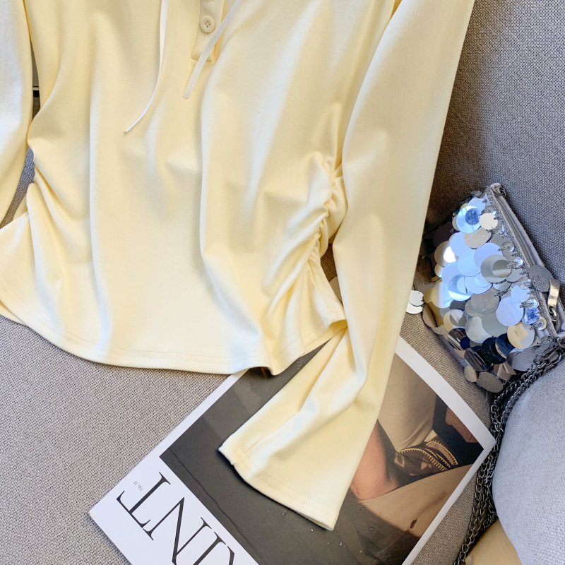 College style tops splice bottoming shirt for women