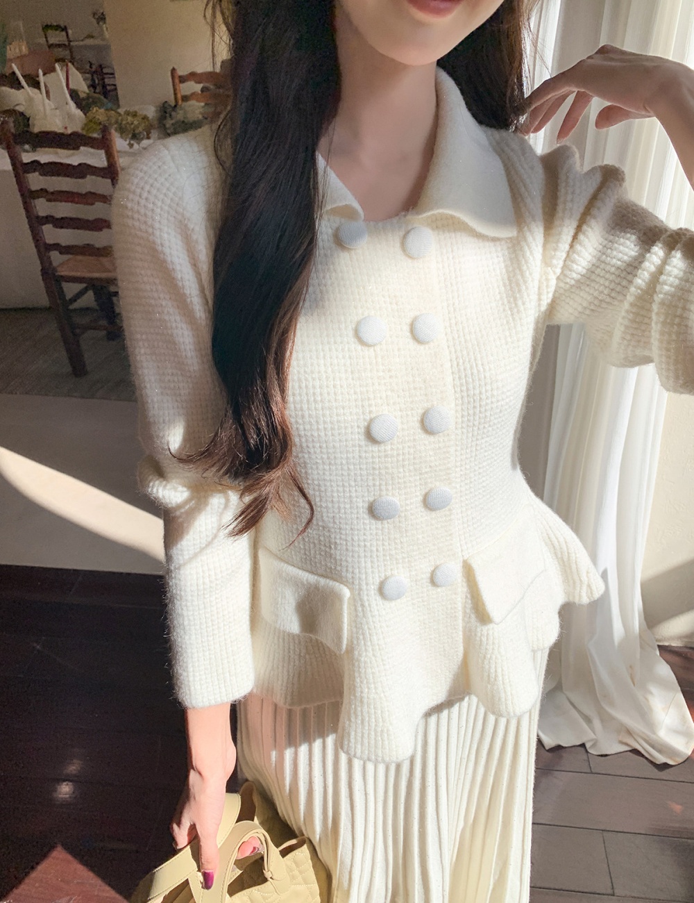 Korean style temperament knitted sweater