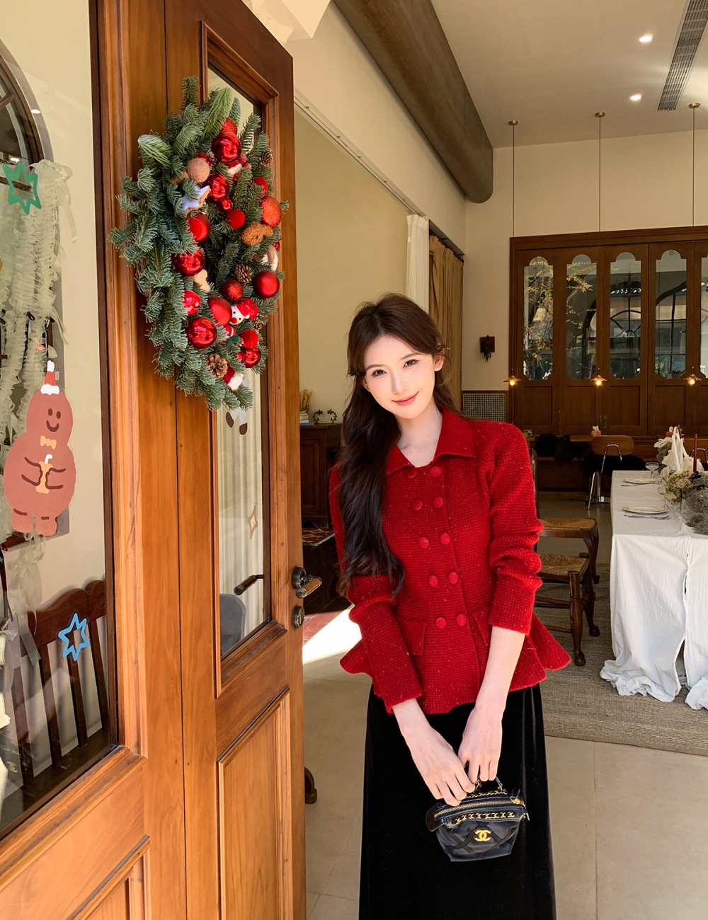 Korean style temperament knitted sweater