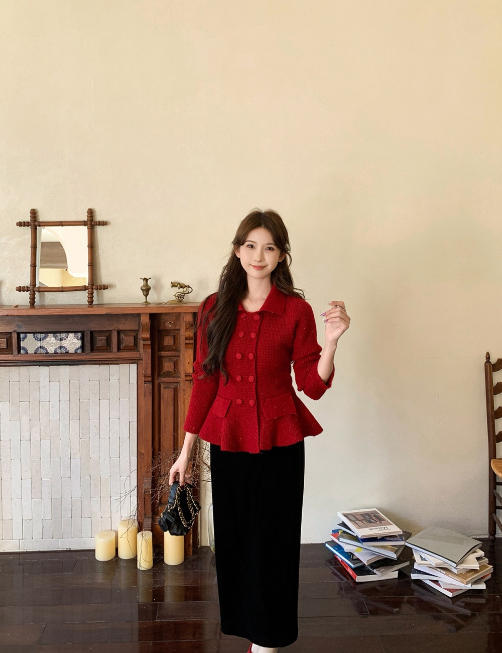 Korean style temperament knitted sweater