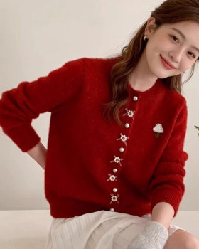 Mink velvet coat sweater for women