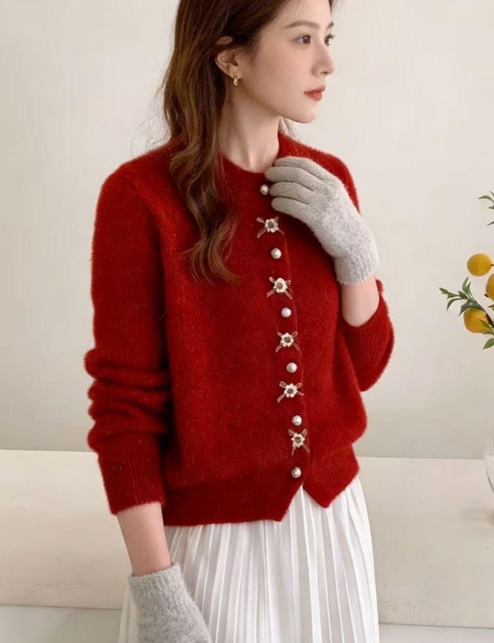 Mink velvet coat sweater for women