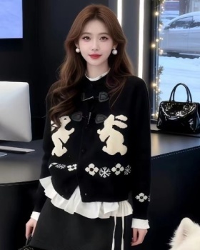 Loose knitted coat cartoon cardigan for women