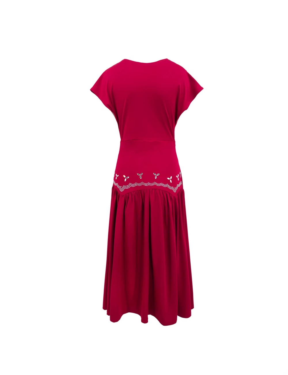 Rhinestone decoration elegant dress for women