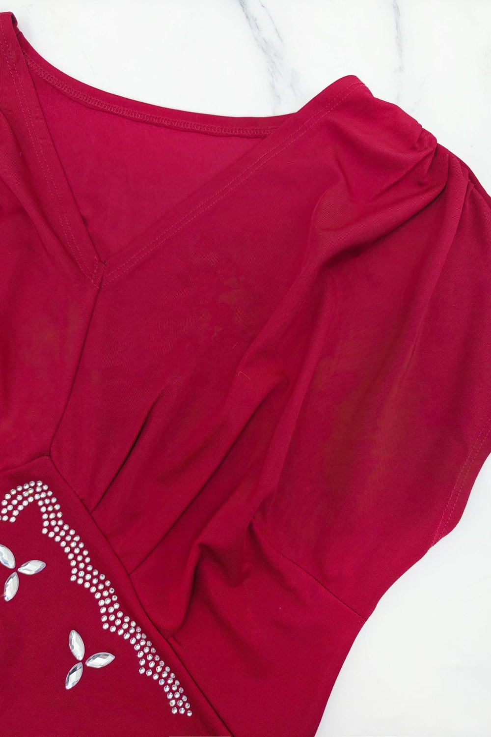 Rhinestone decoration elegant dress for women