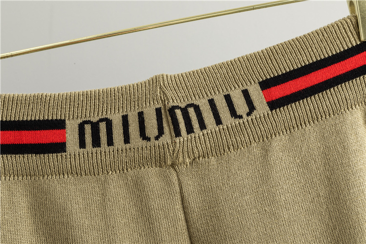 Knitted straight cardigan European style sweater 3pcs set