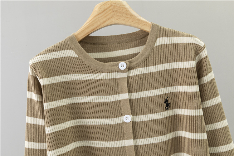 Stripe tops wide leg pants 2pcs set for women