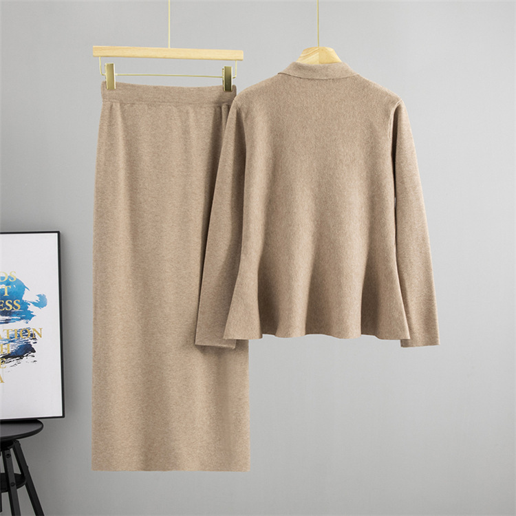 Elegant cardigan sweater 2pcs set for women