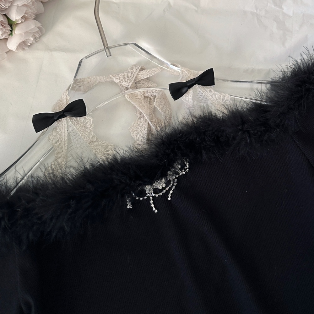 Enticement winter skirt slim short skirt a set