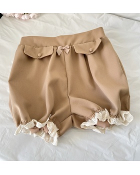 Lace bow shorts