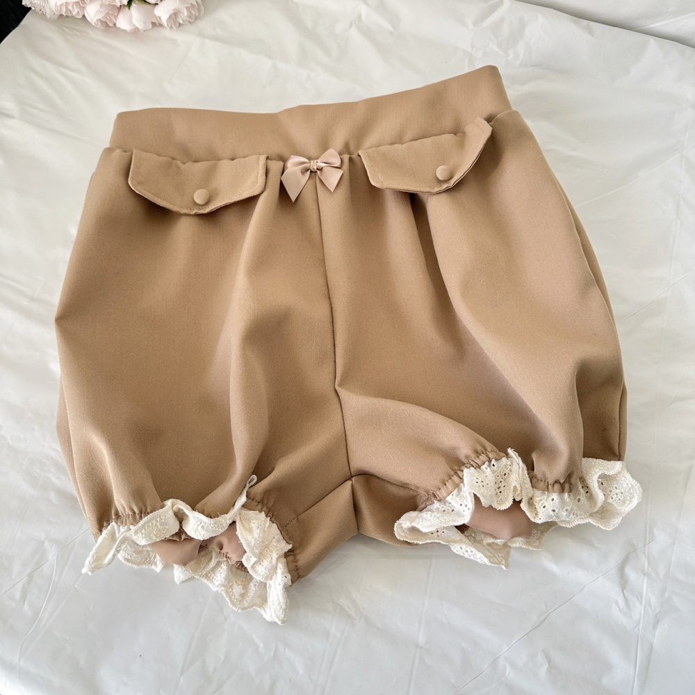 Lace bow shorts
