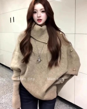 Outside the ride loose coat bat sleeve autumn and winter tops