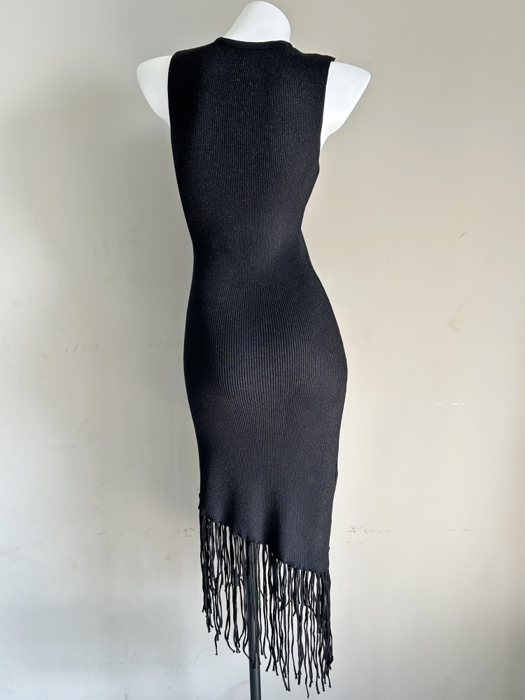 Knitted tassels dress liangsi long dress for women