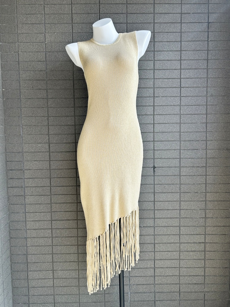 Knitted tassels dress liangsi long dress for women