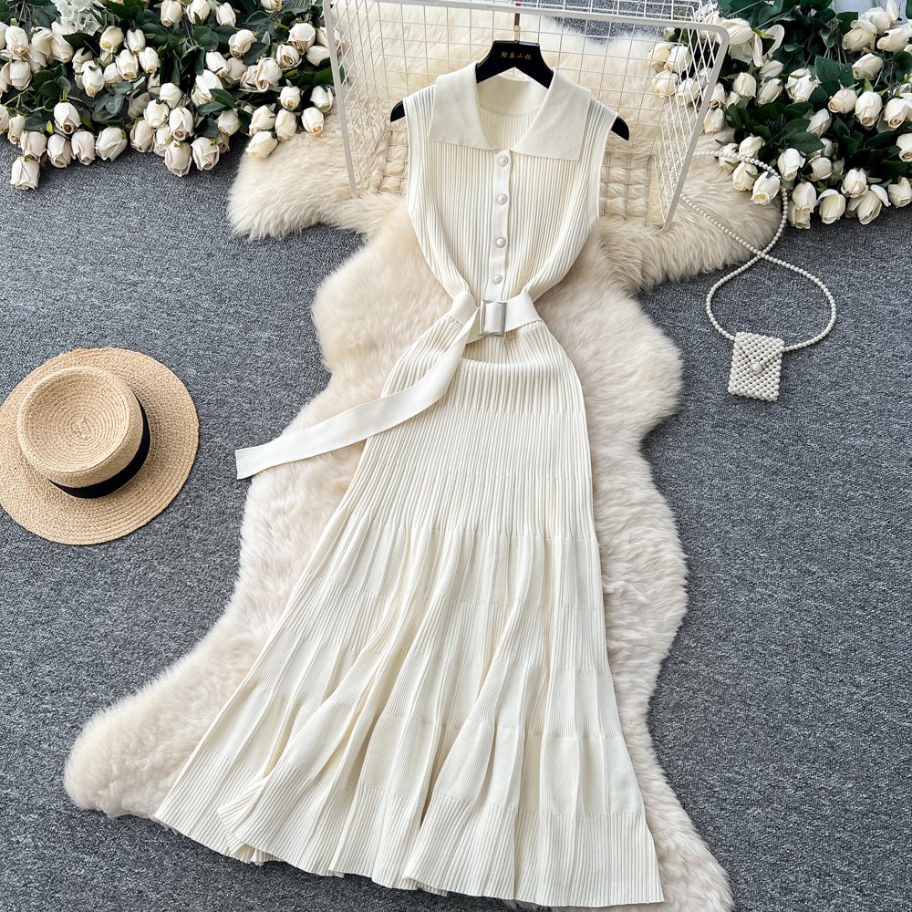 Temperament dress package hip sleeveless dress for women