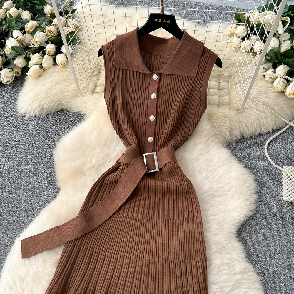 Temperament dress package hip sleeveless dress for women