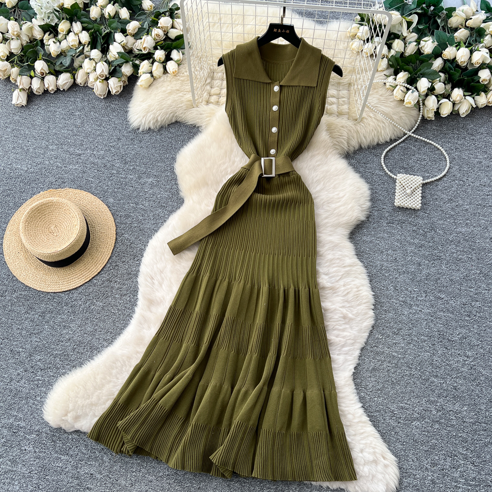 Temperament dress package hip sleeveless dress for women