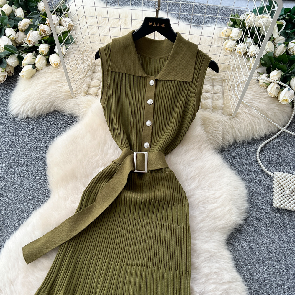 Temperament dress package hip sleeveless dress for women