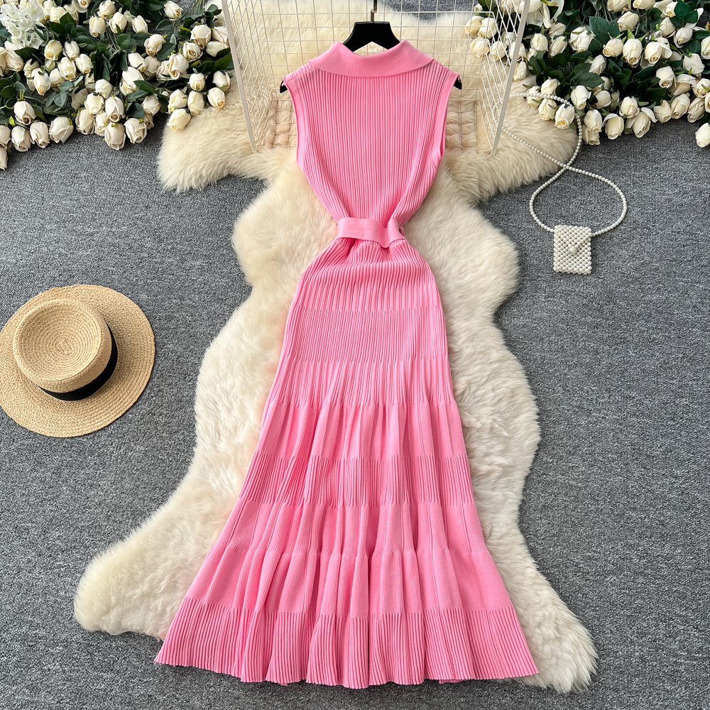 Temperament dress package hip sleeveless dress for women