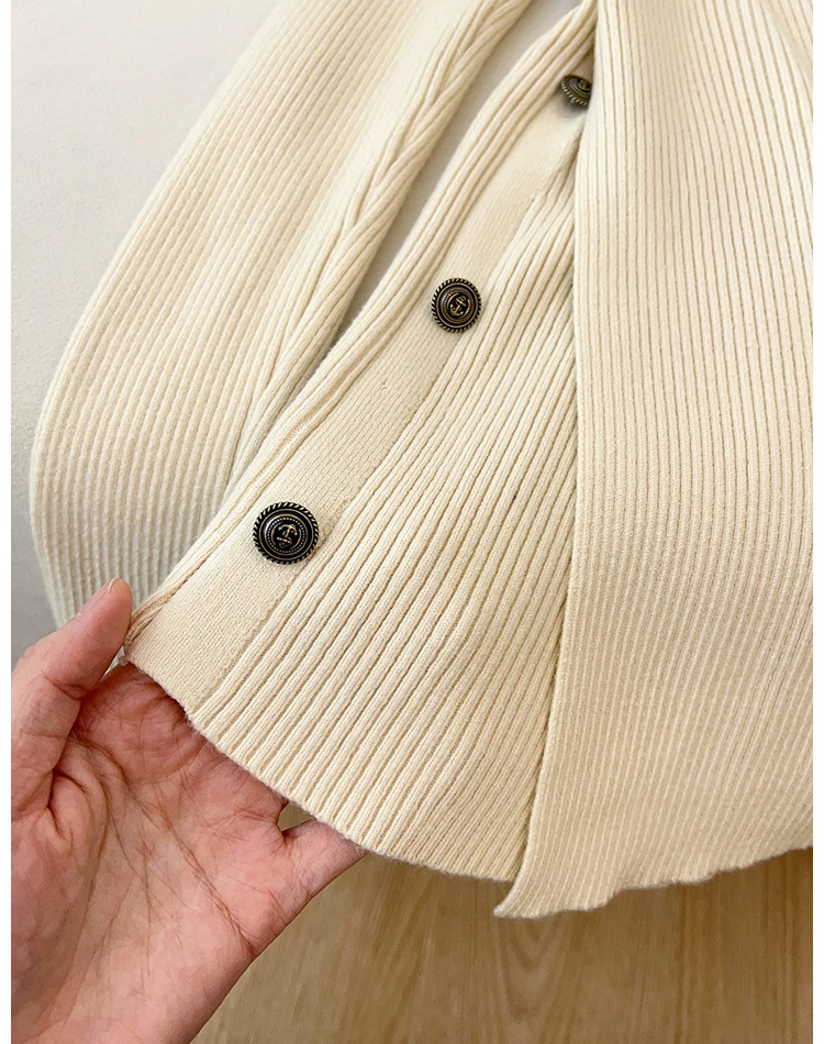 Knitted cross irregular half high collar sweater